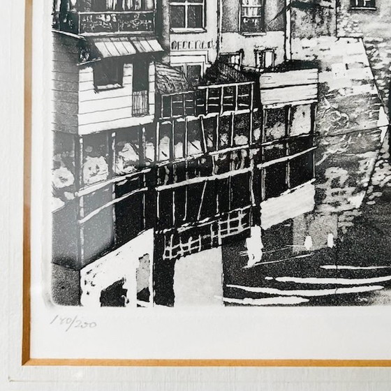 Image 1 of Jan van Rijsewijk ha firmato l'incisione "Porto di Delft" degli anni '60