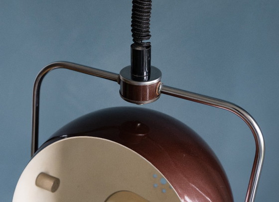Image 1 of Bruine Gepo Jaren 70 Eyeball Hanglamp
