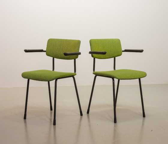 Mid-Century Dutch Design Vivid Green Gispen Dining Chairs Model 1235 by André Cordemeyer, Set of 6. The (photo 7 of 23)
