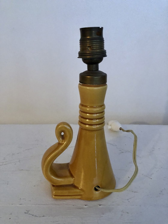 Image 1 of Antique Style Glazed Ceramic Candle Holder 1930s/1940s