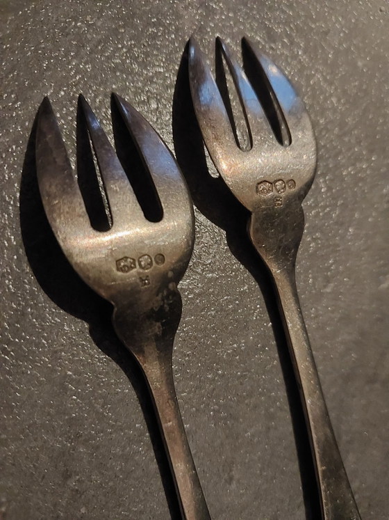 Argento sterling Gorham antico. Datato 1881, Set di posate, Argentato (foto 6 di 6)