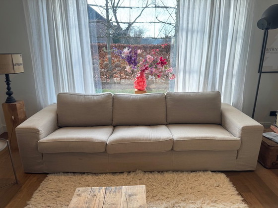 Image 1 of Linteloo; 4 persoons bank, love seat & hocker