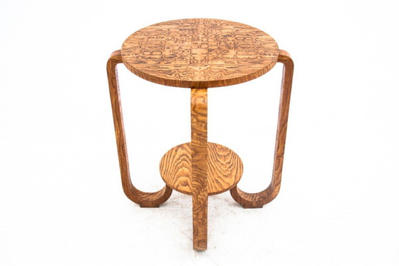 Image 1 of Runder Tisch im Art déco-Stil, Polen, 1950er Jahre