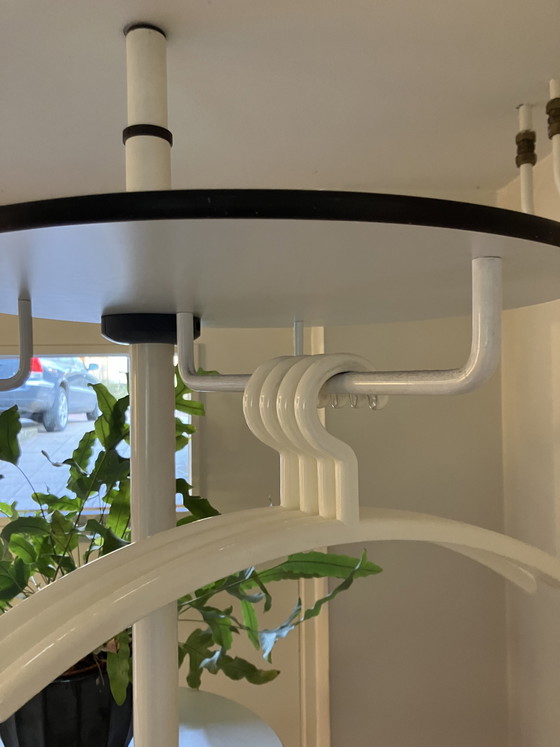 Image 1 of Designer coat rack, portable and height-adjustable so that it fits between ceiling and floor.