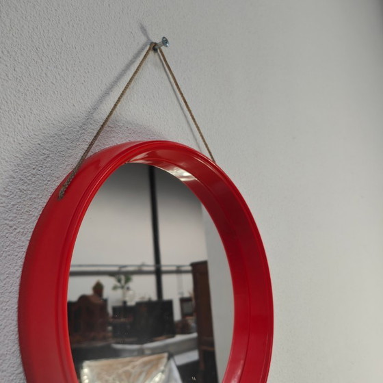 Image 1 of Vintage Mid Century round mirror, round plastic wall mirror