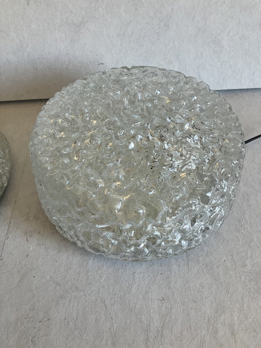 Glashütte Limburg Vintage Deckenleuchte Bubble Glass