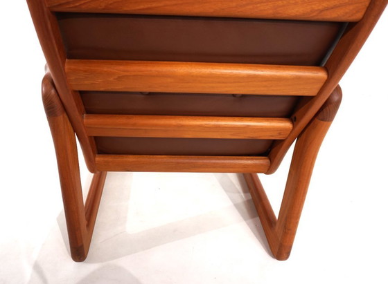 Image 1 of EMC teakhouten leren fauteuil, 1960