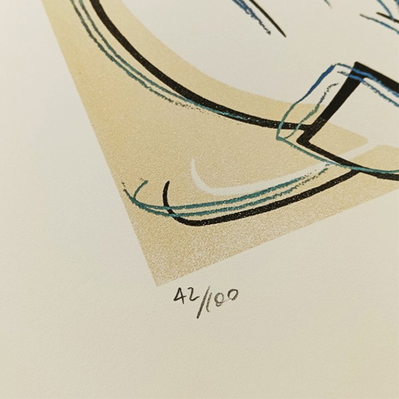 Image 1 of 1980s Andy Warhol "Mickey Mouse" Limited Series Lithograph - Leo Castelli - New York - Numbered in Pencil.