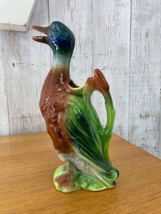 Image 1 of Duck pitcher in slipware
