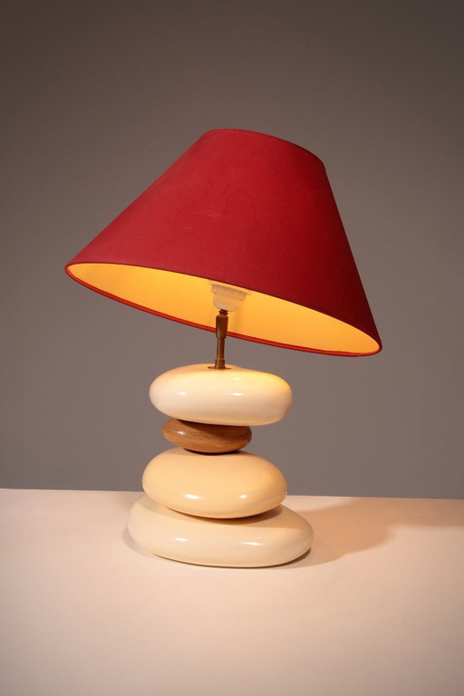 Lampada da tavolo Pebble di François Chatain, anni '80