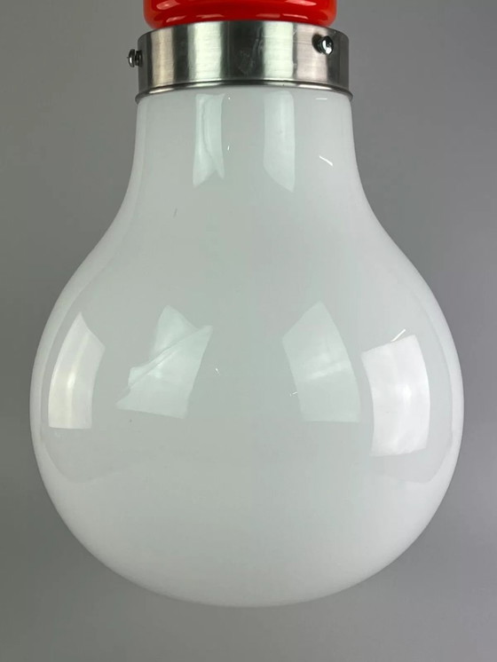 Image 1 of Lampada da soffitto anni '60-'70 lampada a sospensione in vetro di Murano "Bulb" Italia Space Age