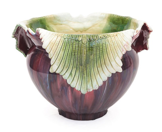 Image 1 of Zeer grote Art Nouveau majolica plantenbak