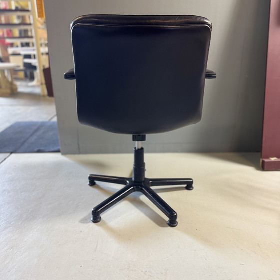 Image 1 of Vintage Artifort Swivel Armchair Geoffrey Harcourt Leather