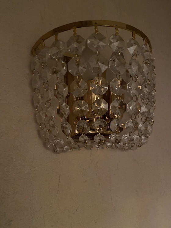 Image 1 of Vintage ‘70 strass wandlamp