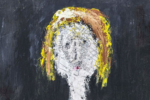 Marcel Mulot, Portrait of a Woman, gouache on canvas, 1988