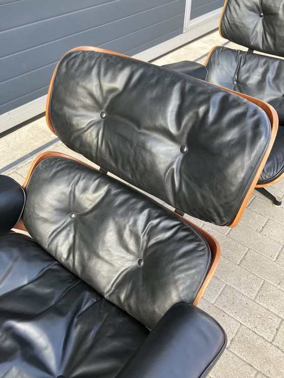 Image 1 of 2x Eames Lounge Chair Contura/Fehlbaum 1950er Jahre