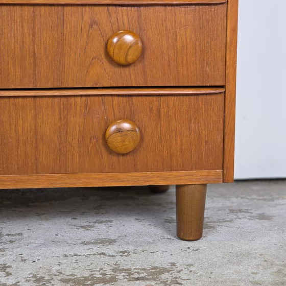 Scandinavian vintage teak Chest of drawers, 4 drawers, Wood, Brown (photo 3 of 20)
