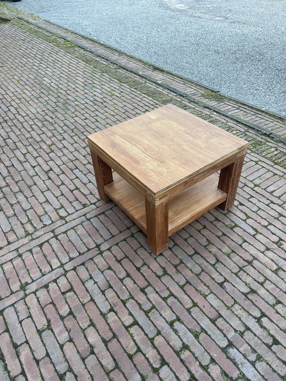 Image 1 of Mesa de centro de teca + mesa auxiliar