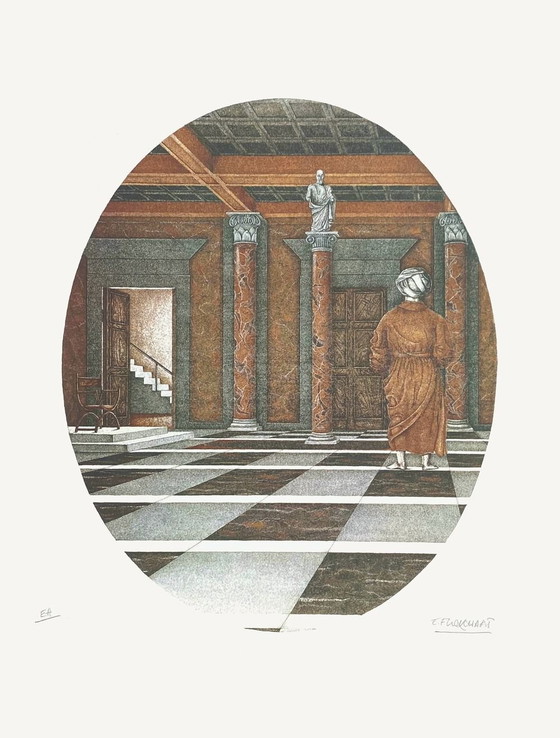Image 1 of Elisabeth FLICK CHARLOT Il verdetto Serigrafia firmata 1997