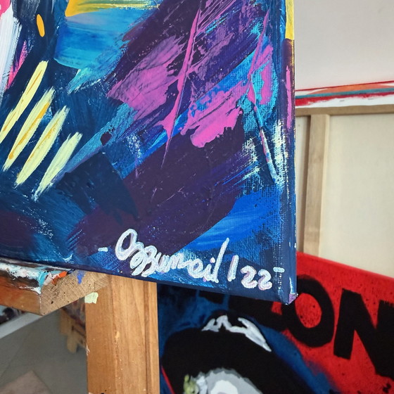 Image 1 of Genesis – Birth of Form | Abstract Figurative Expression | Original Acrylic Painting | 70×70 cm |