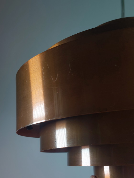Image 1 of Vintage Mid Century Pendant Light Ultra Copper Jo Hammerborg Fog Morup Denmark