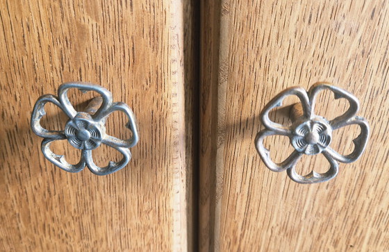 Image 1 of Meuble style Art déco- Chêne er hêtre- années 1950