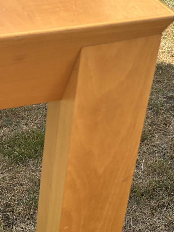 Designer Dining Table, Striking Inward-Setting Legs and a Thin Light Edge Along the Tabletop, Beautifully (photo 6 of 7)