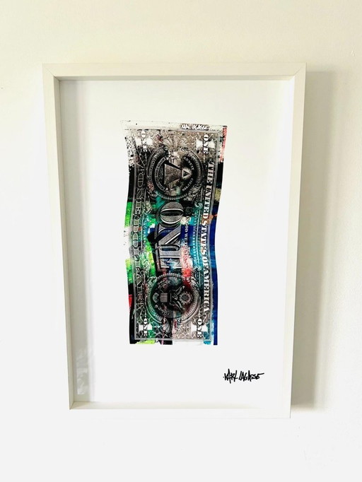 Karl LAGASSE - Art Dollar 37 - Plexiglas framed