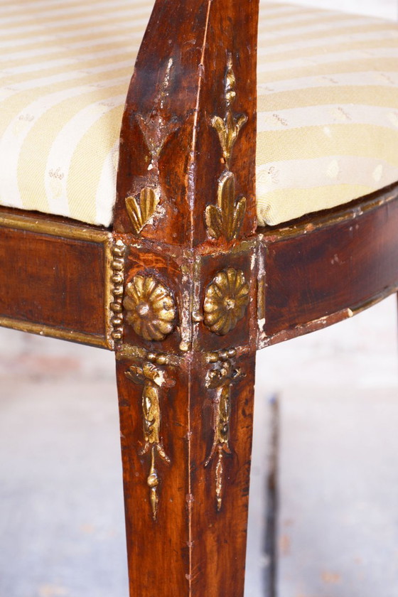 Restored Empire Sofa, Walnut, Spruce, Revived Polish, Austria, 1810s – Textile, Wood (photo 18 of 18)