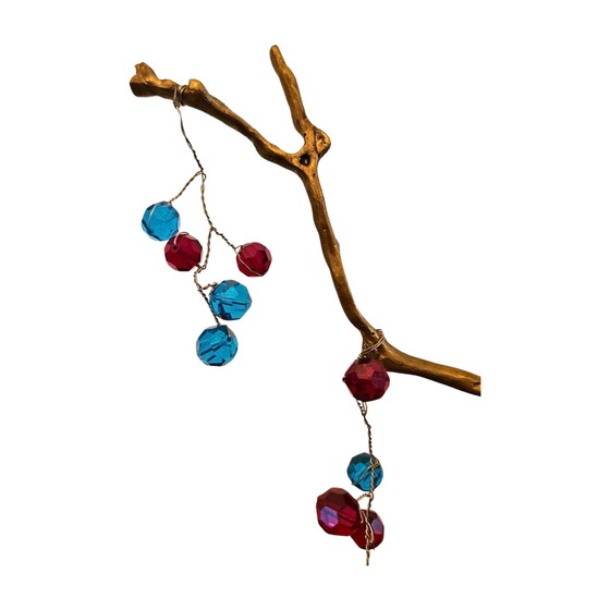 Image 1 of Scultura di albero in ottone fatta a mano – Design ornato a 5 gambe | Decorazione egiziana vintage – 32 cm