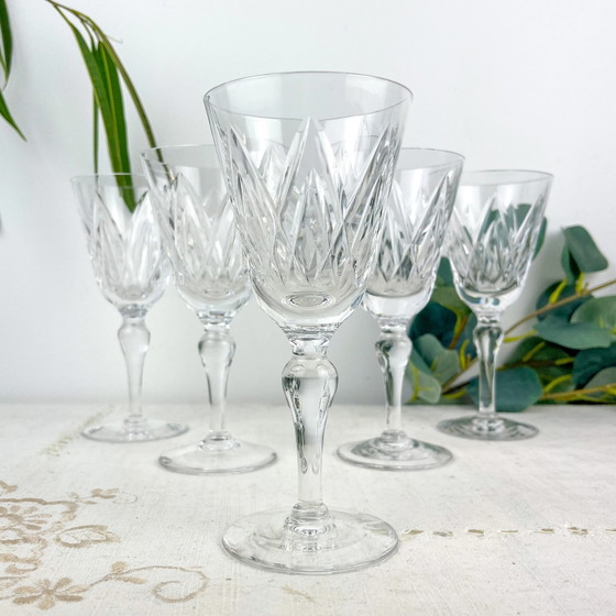 5 Bicchieri d'Acqua York – Stuart Cut Crystal – Lusso Vintage – Bicchieri e caraffe, Klassiek (photo 3 of 10)