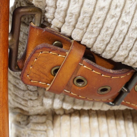 Arne Norell Inca fauteuil met voetenbank – Originele corduroy bekleding, 1970 – Textile, Vintage (photo 12 of 21)