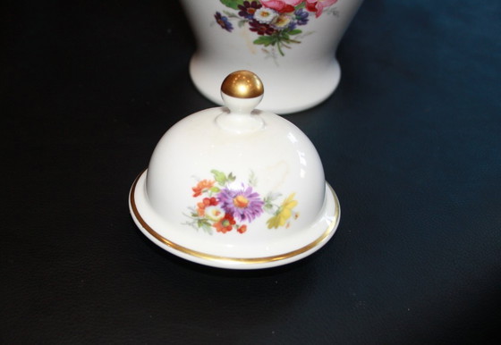 Image 1 of Fine floor vase by Kaiser Porzellan Porcelana with lid - hand-painted - top condition