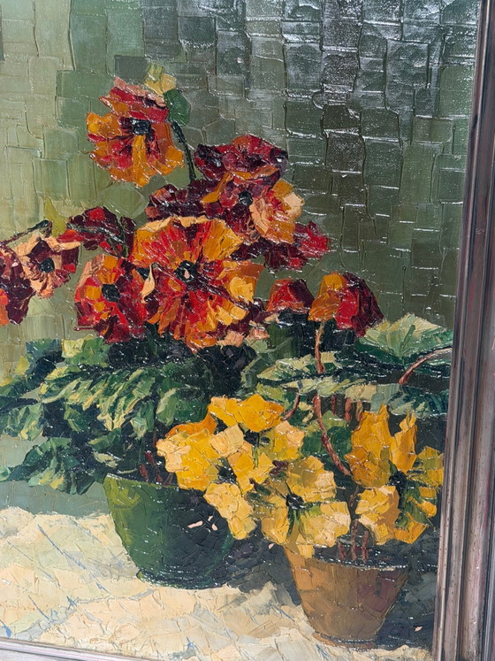 Antique Oil on Canvas - Flowers - Signed – Paintings & Drawings (photo 3 of 8)