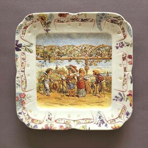 Sarreguemines Enfants Richard 2 Dishes in very good condition – servies, Porcelain (photo 2 of 7)
