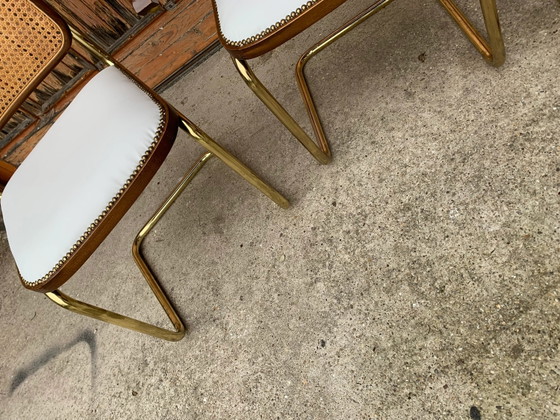 1 of 4 Mid Century Modern Upholstered Cesca Chair Italy 1970, Breuer, Adjustable recliner chair, Metal, Chrome (photo 3 of 7)