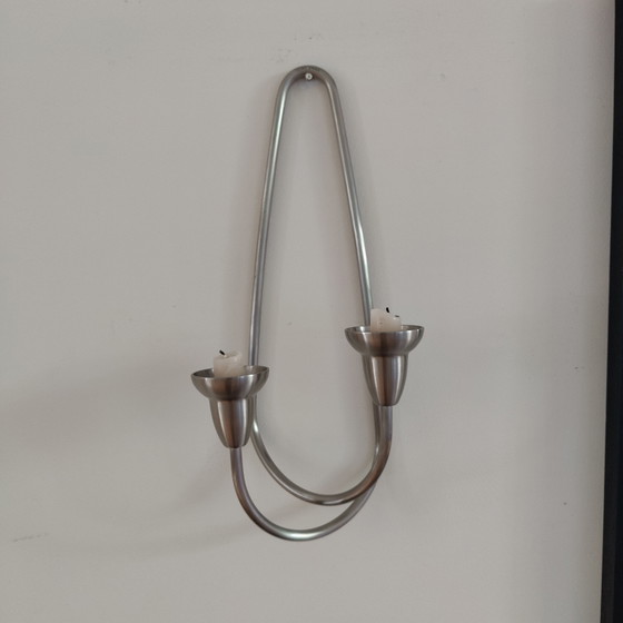 Wandkandelaar genaamd "Swing" van het Deense merk Georg Jensen – Kandelaars en kaarsen, rvs (photo 10 of 10)