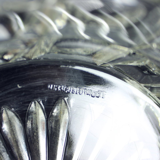 Image 1 of  Set di due ciotole in vetro pressato Art Déco di Libochovice, Cecoslovacchia, anni '30