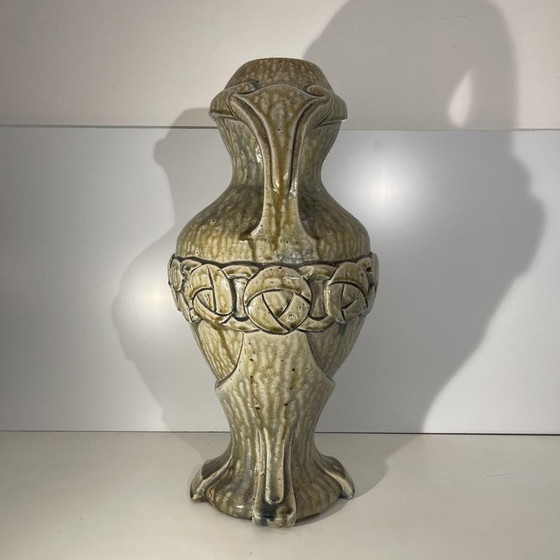 Jugendstil glasierte Steingut Vase von Helman, 1900 – Vasen, Ceramic, Art Nouveau (photo 9 of 12)