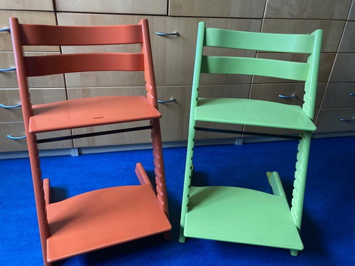2 Stokke Tipp Trapp chairs (also available separately)