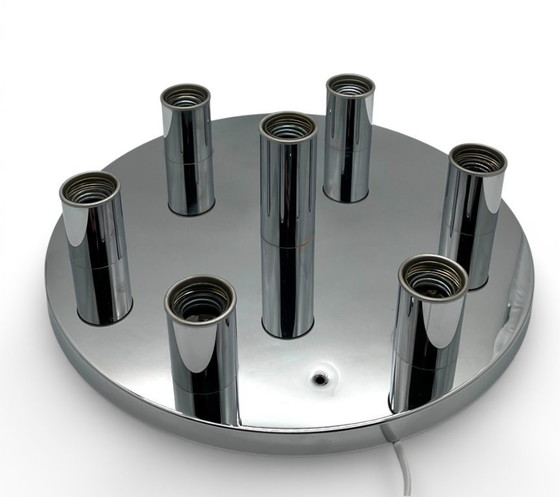 Image 1 of Lampada a cascata Space Age cromata (7 luci) – TZ Leuchten, anni '70