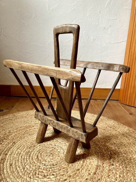 Image 1 of Portariviste brutalista nello stile di Jean Touret, anni '50