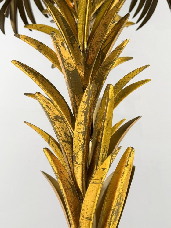 Image 1 of Gran lámpara de pie/palmera estilo Hollywood Regency, al estilo de Maison Jansen, Francia, década de 1970