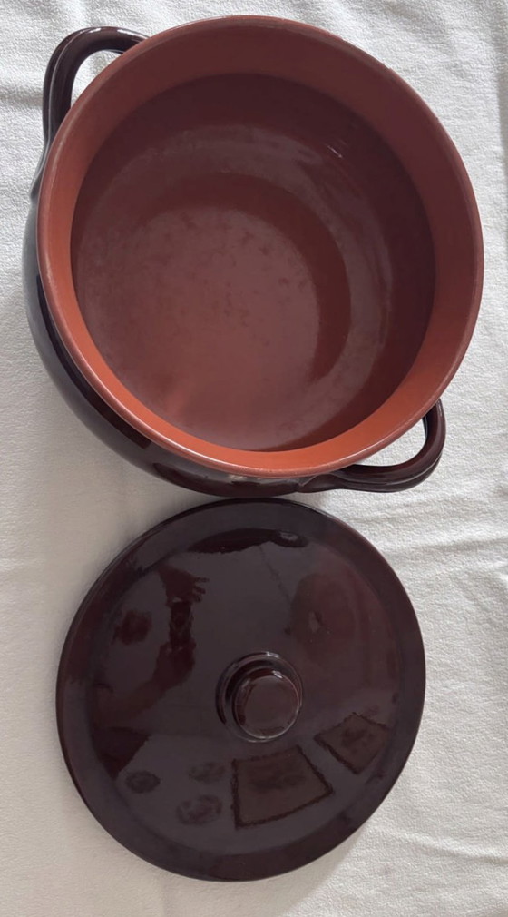 Image 1 of Vulcania vuurvaste terracotta pot – 30 cm met deksel
