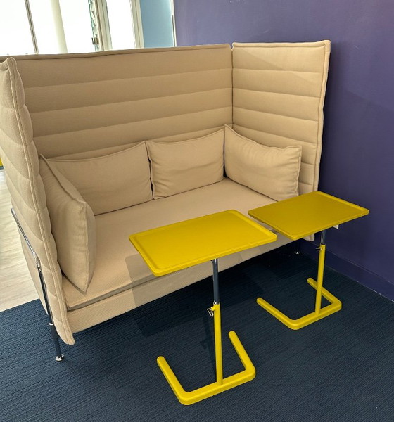Vitra Alcove Highback Divano 2 posti – Bouroullec – Crema / Cromo – Divani 2 posti, Textile (photo 2 of 6)