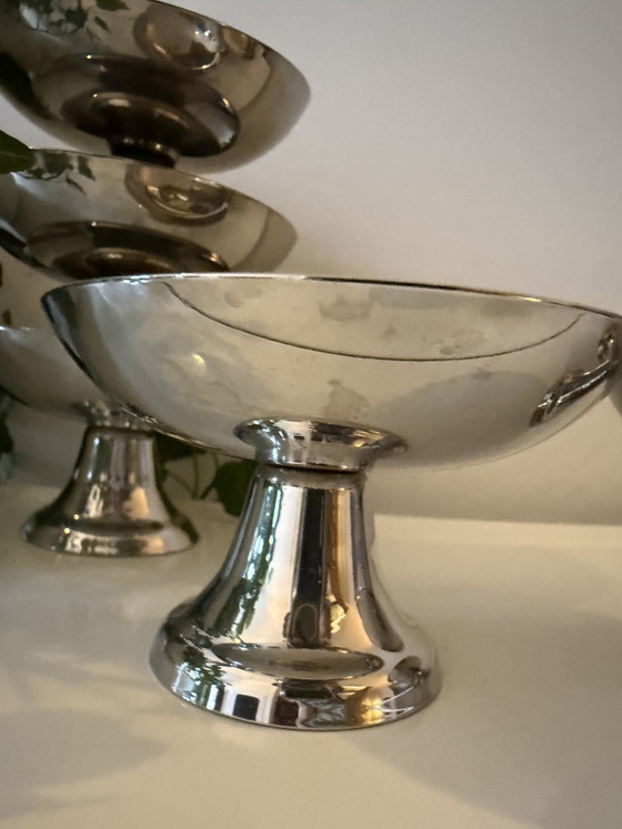 Set mit 6 Chrom-Coupes – Tischdekoration, Chrome (photo 2 of 6)