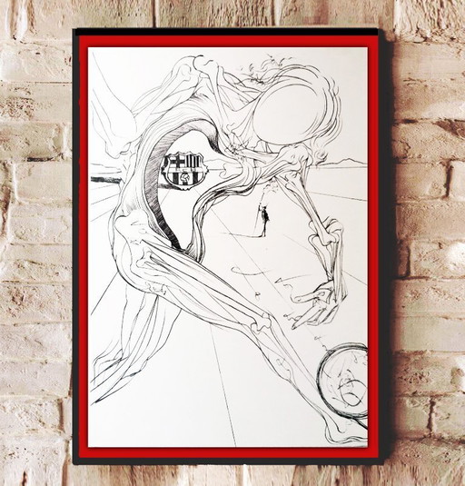 Dali. Lithographie Barcelone 75e anniversaire. Édition limitée, signée