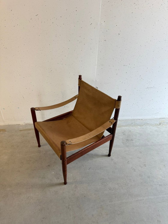 Image 1 of Rare safari armchair Erik Wørts Niels Eilersen Mid Century 60s