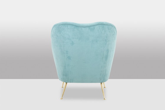 Image 1 of Pair of Corduroy Armchairs - Travail Contemporain