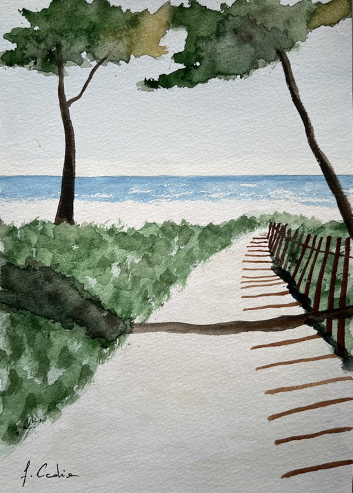Watercolor artist's sketch